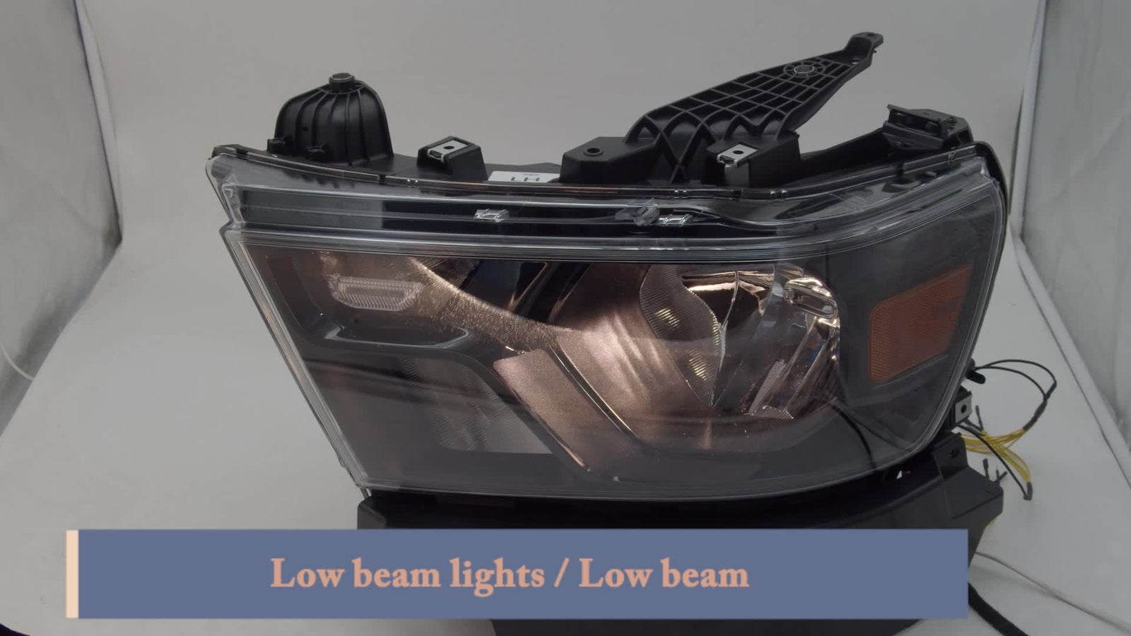 2P Halogen Headlights with Black Bezels for 2019-2023 for Dodge for Ram 1500 (Left and Right Lights)