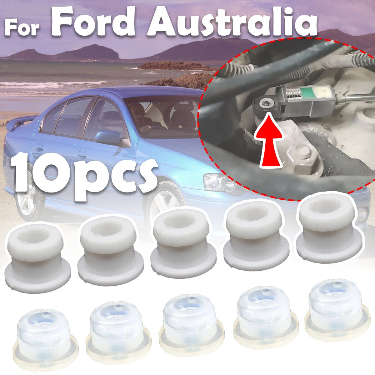 10PC for Ford Australia Automatic Transmission Shift Cable Bushing Easy Install