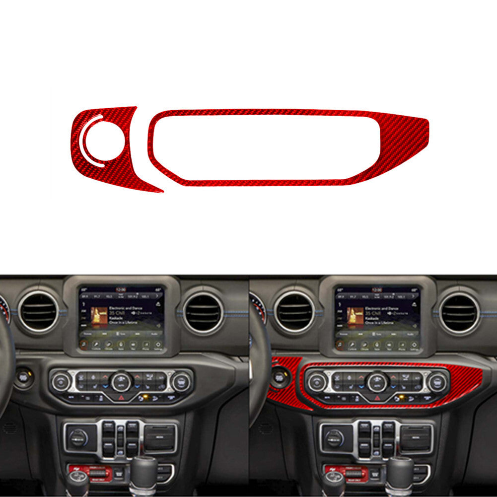 Carbon Fiber A/C Control Fairing for Jeep for Wrangler JL 2018+ Gladiator 2020+