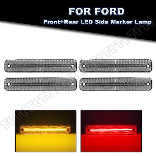 4x Front and Rear Marking Lights for 75-83 for Ford E-100, Econoline, F100, and F150 Trucks