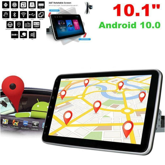 10.1 Single Din Android 10.0 WIFI Car Radio GPS Navigation 360¡ã Rotation Screen