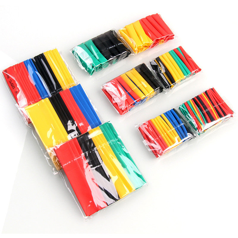 328Pcs Car 8 Sizes 2:1 Wire Line Insulation Heat Shrink Tubing Wrap Sleeve Tube