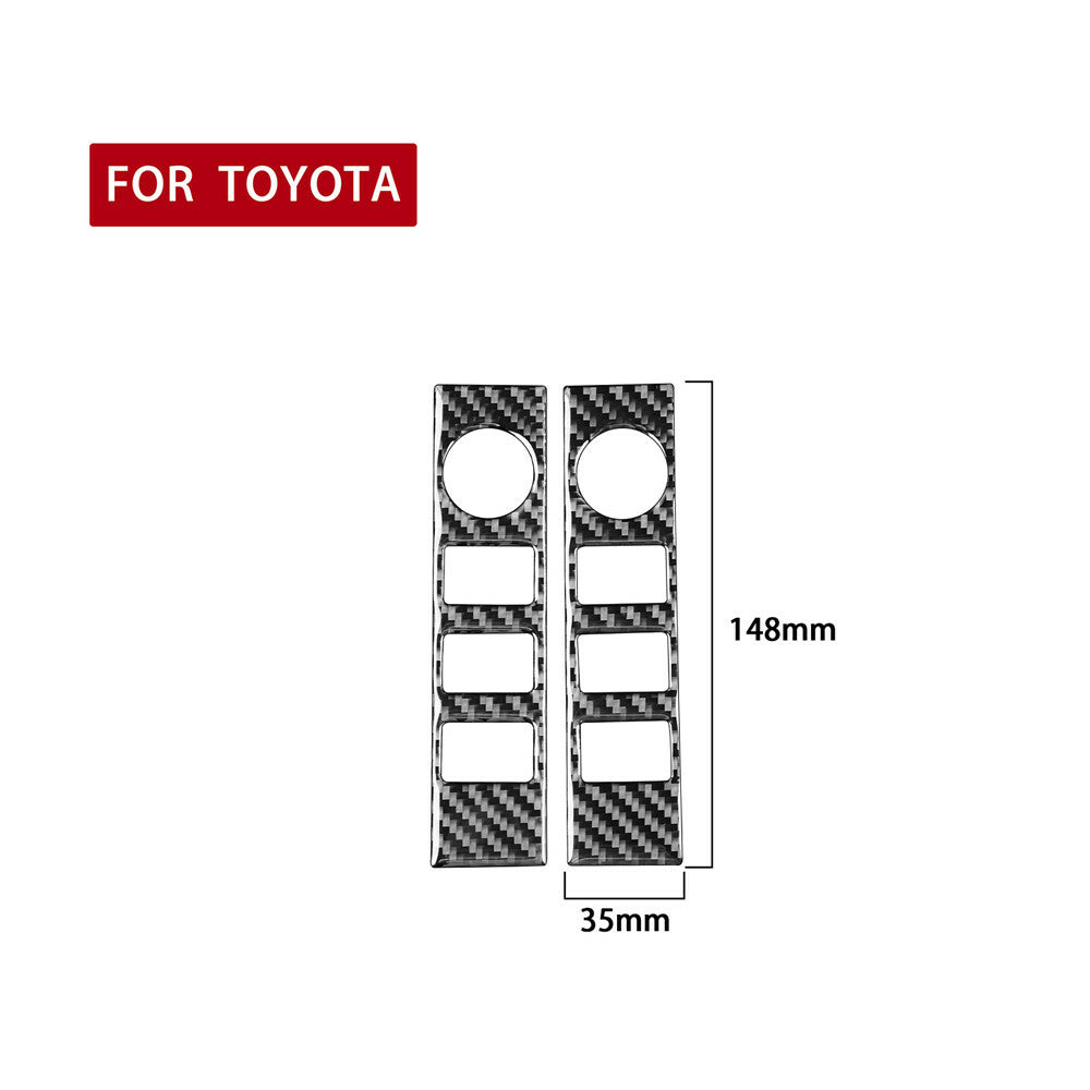 Carbon Fiber Central Console Volume Switch Button Trim for T@yota Tundr@ 2014-21