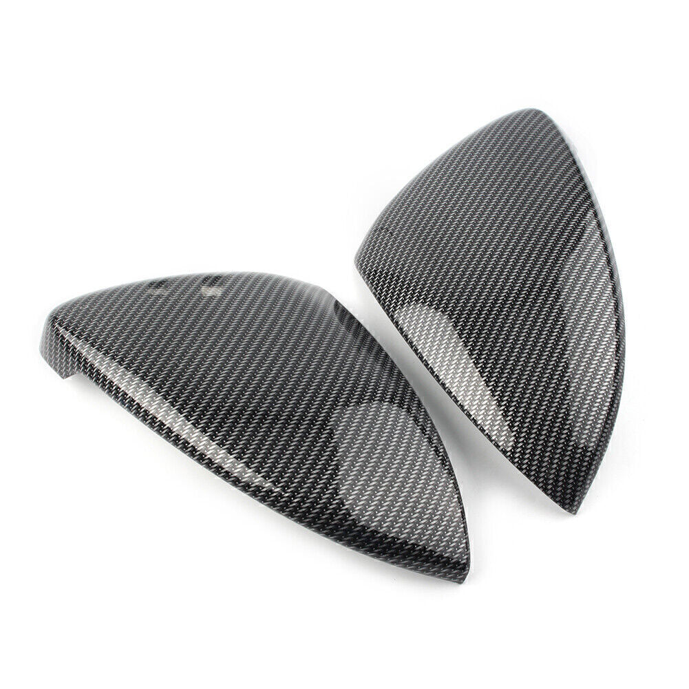 for VW for Golf MK7 MK7.5 GTI R 2PCS ABS Carbon Fiber Side Mirror Cover Caps