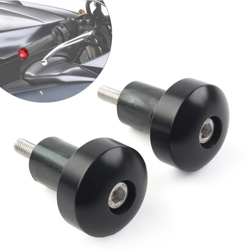 Handlebar Grips Bar End Slider Cap Motorcycle for YAMAHA YZFR1 YZF-R1 Black ne