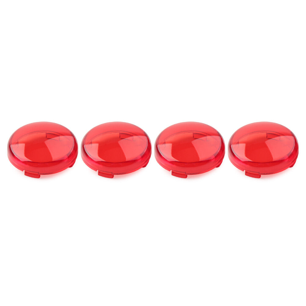 Turn Signal Lens Light Cover Guard for Harley Touring Softail Dyna Red 4pcs