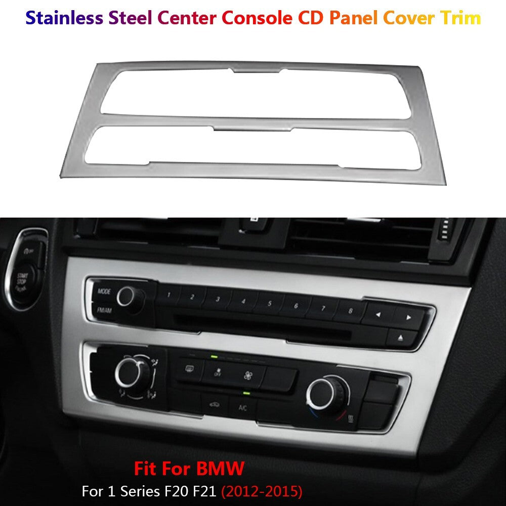 Stainless Steel for BMW 1 Series F20 F21 Car Center Console CD Panel Cover Trim