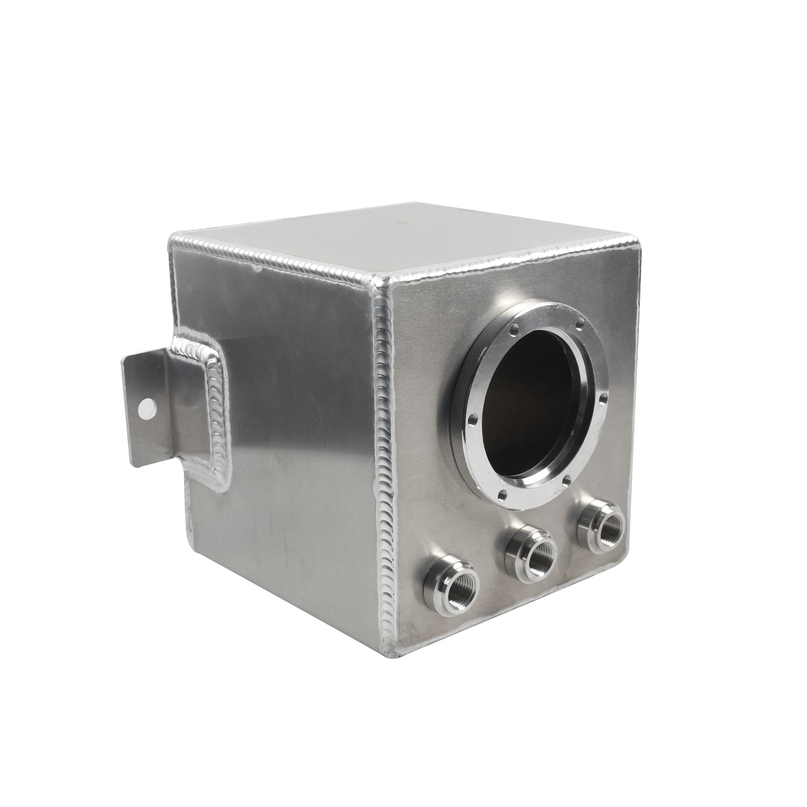 Silver 2L Car Fuel Swirl Surge Pot Tank Aluminium Surge Tank for 044 Fuel Pump