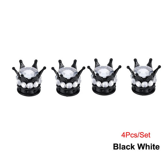 4-piece car tire valve cover rod air dust cover, dustproof and rustproof, black, suitable for Mitsubishi .