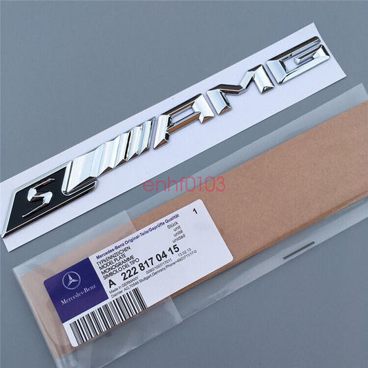 S AMG Letters Trunk Badge Stickers for C63 W205 W212 Grades