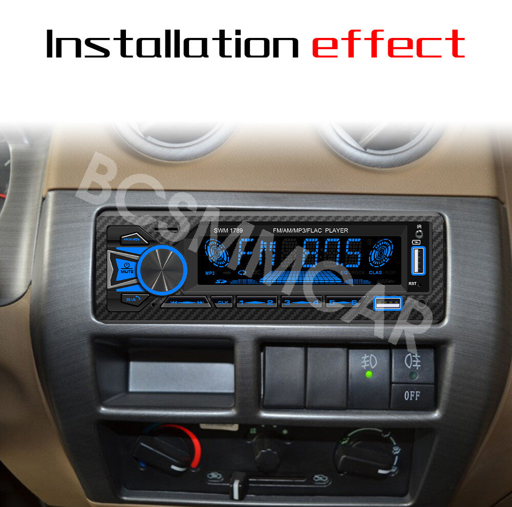 Bluetooth Car Stereo Audio In-Dash FM Aux Input Receiver TF USB MP3 Radio Player