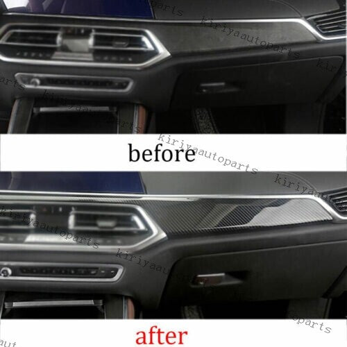 for BMW X5 X6 X7 G05 2019-2023 Carbon Fiber Center Console Dashboard Panel Trim