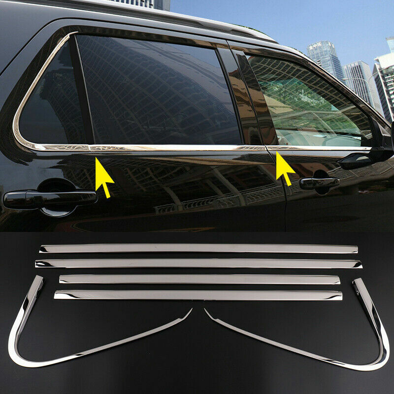 6X for Ford Explorer 2011-2019 Steel Chrome Bottom Window Frame Sill Trim Cover