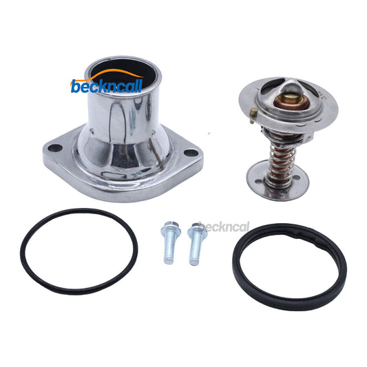 LS Chrome Aluminum Straight Water Neck Thermostat Housing 160 Degree LS2 LS3 6.0