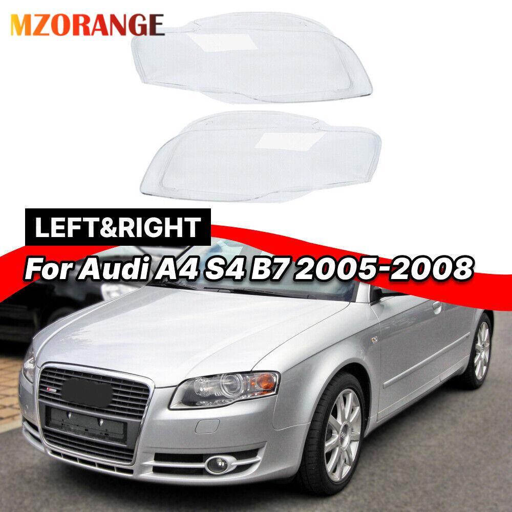 2¡ÁF¨¹r for Audi A4 B6 B7 2005-2008 Scheinwerferglas Linse Abdeckung Links+Rechts