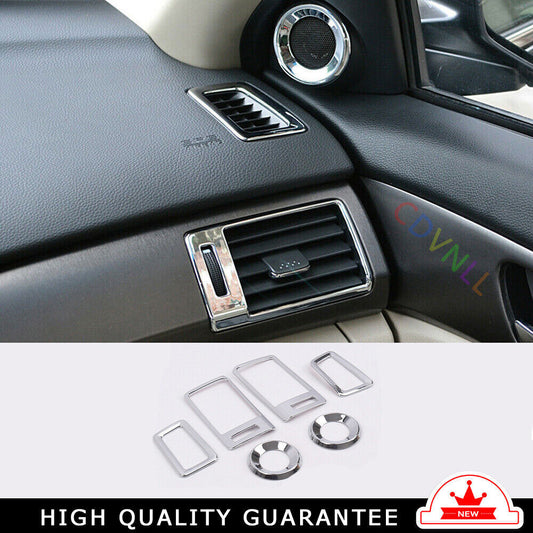 Middle Air Outlet Vent Cover Trim for Honda Accord 9th 2014-2017 Chrome Silver