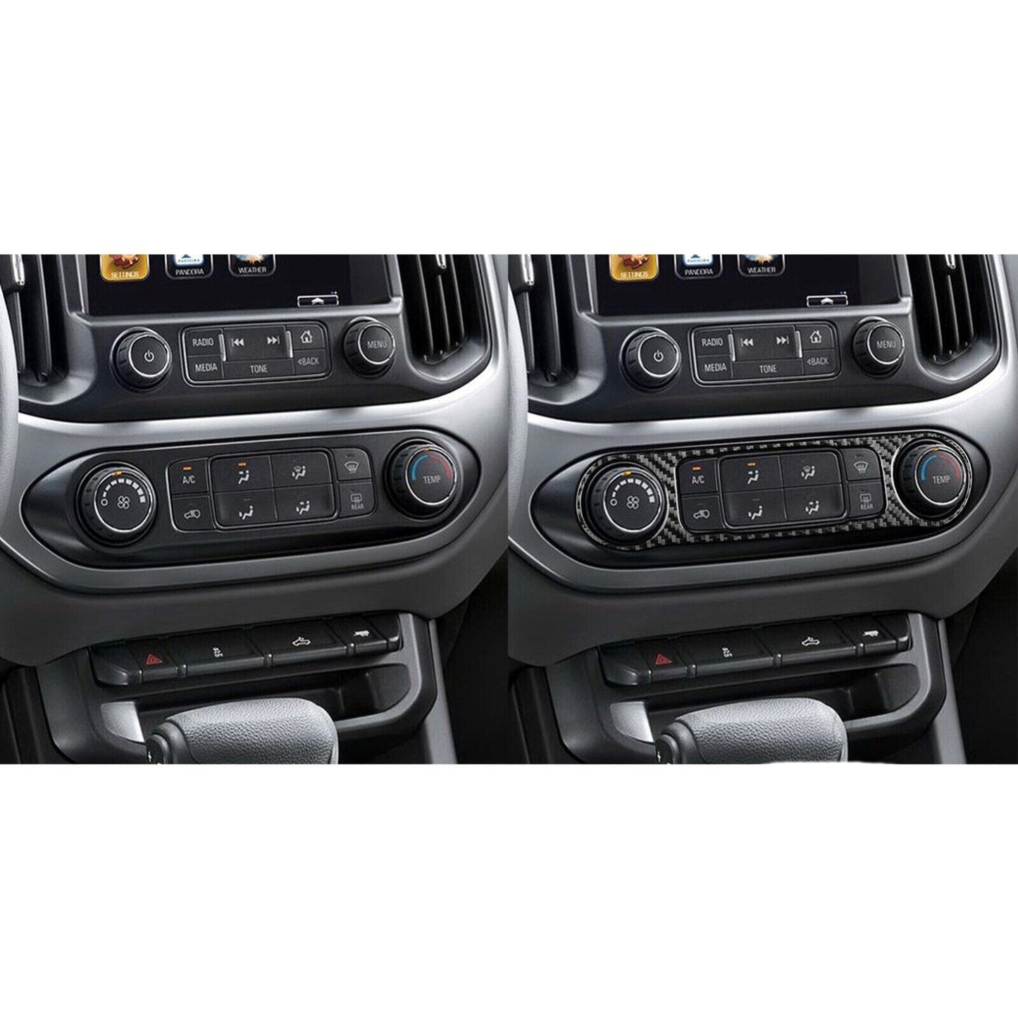 Carbon Fiber AC Air Conditioning Button Panel Cover Trim for Colorado for CANYON 15-22