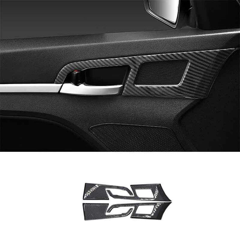 for Hyundai for Elantra 2017-2020 Carbon Fiber Door Handle Bowl molding Cover Trim