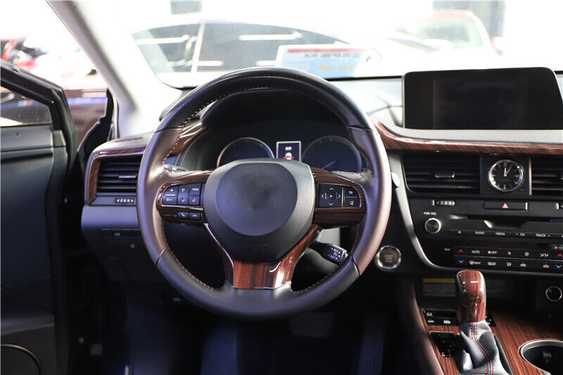Steering Wheel Button Frame Trim Interior 3 Fit for Lexus RX 2016-2020 Red Wood