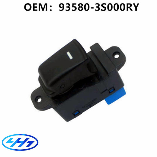 93580-3S000RY Rear Door Power Window Switch Black for Hyundai Sonata 2010-15