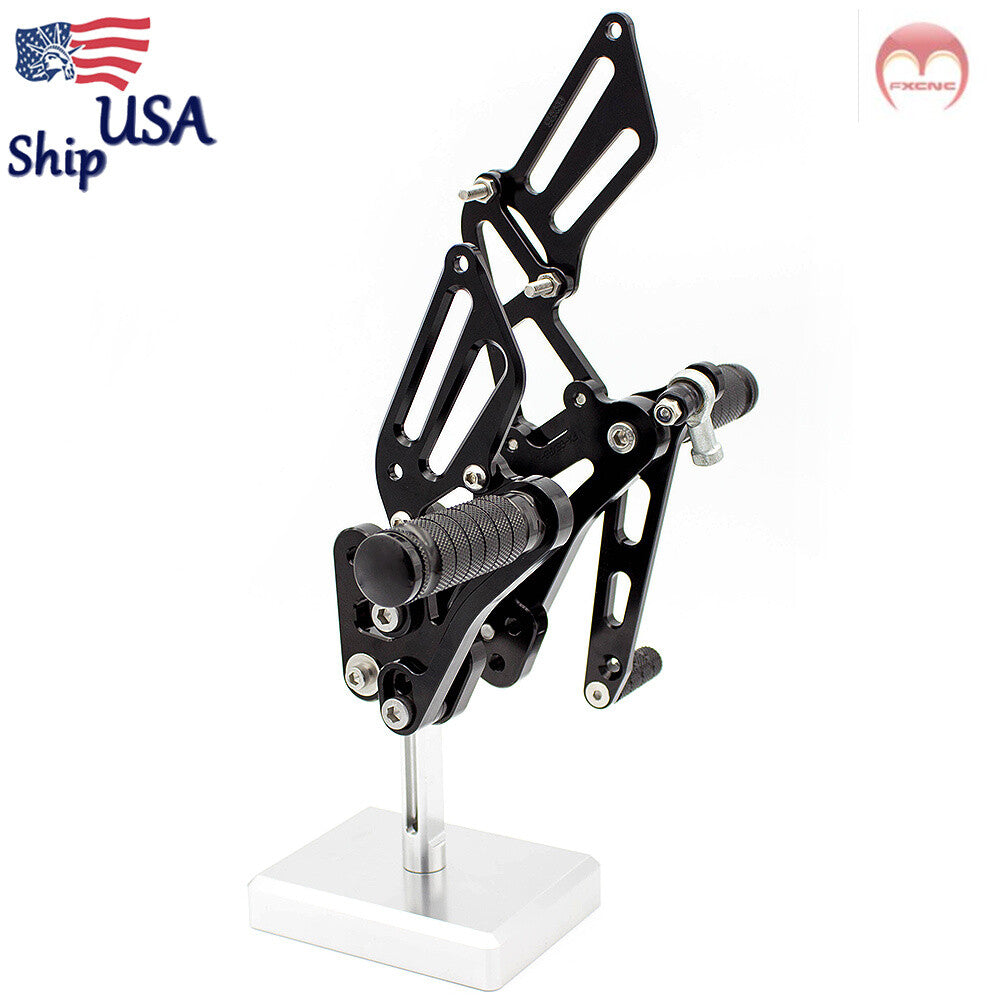 CNC black gear feet suitable for Suzuki GSXR600, GSXR750 (2006, 2007, 2008, 2009, 2010-).