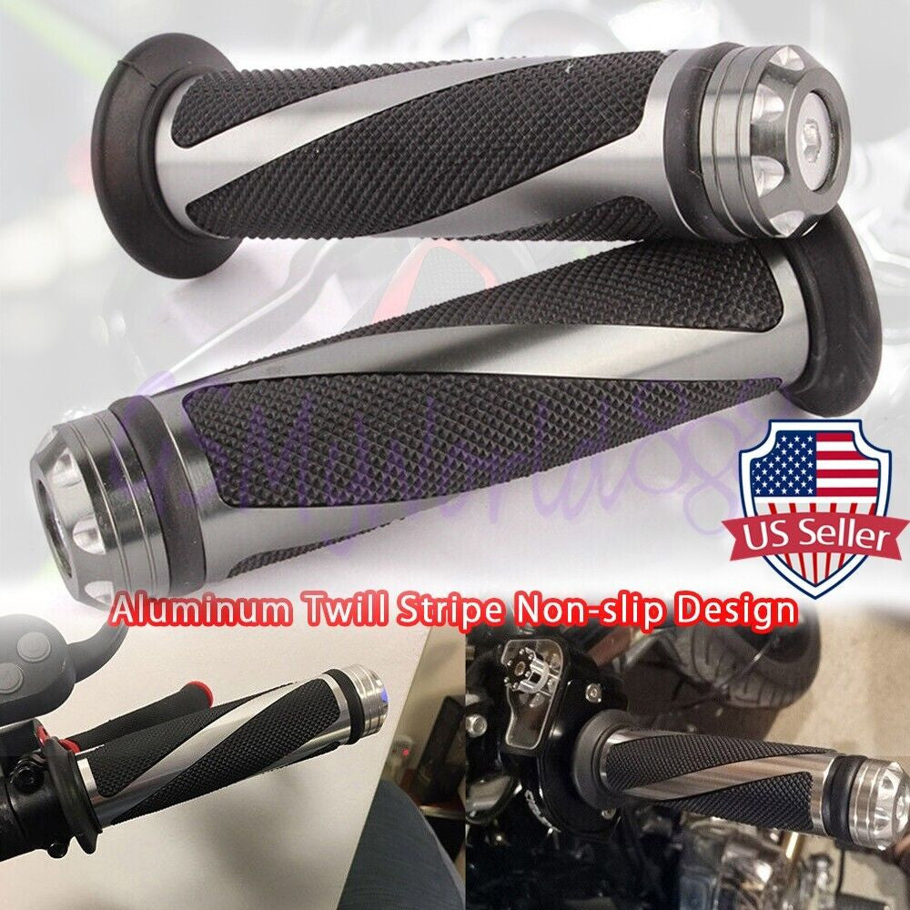 Gray 7/8 22mm Handlebar Hand Grip Fit For CB125F CB160F CB190R CB250 CB300R/F