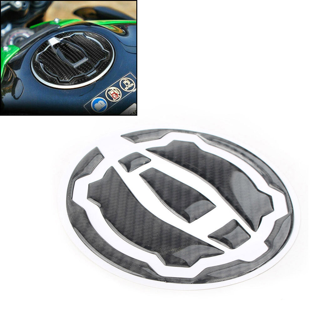 for Kawasaki 400 650 /Z650 Z900 Carbon Fiber Oil Tank Gas Cap Pad Decal