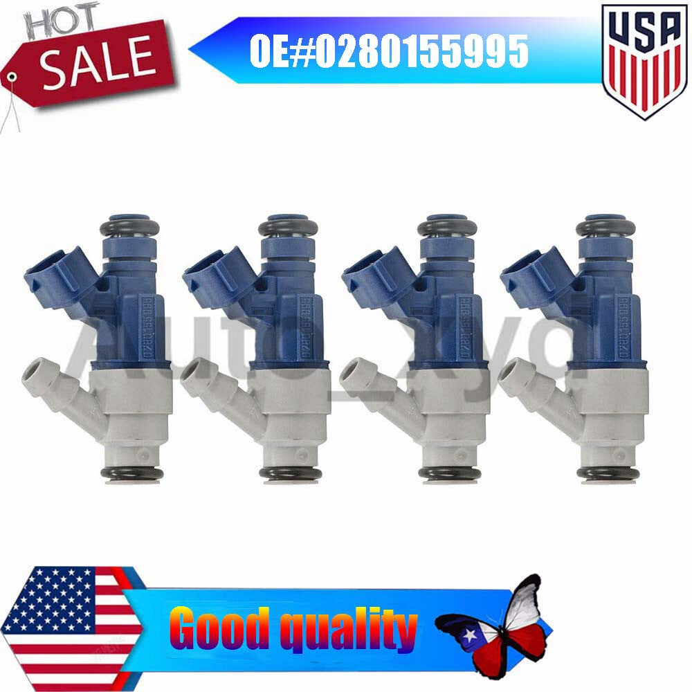 4x 0280155995 Fuel Injector Replace for VOLKSWAGEN BEETLE for GOLF for JETTA 01-03 2002