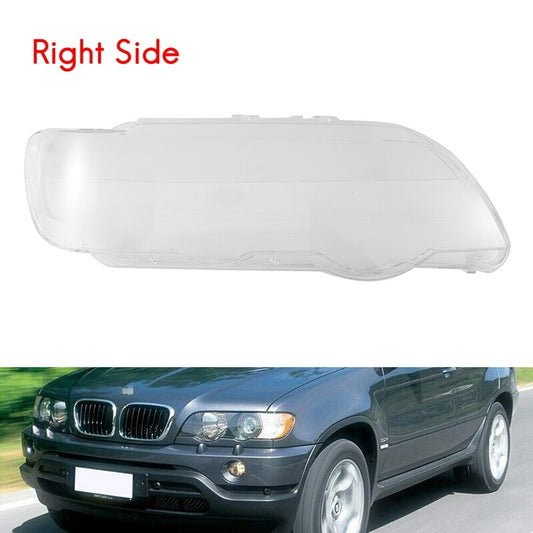 The right-side transparent headlight lens cover is suitable for BMW X5 E53 2000 - 2003.