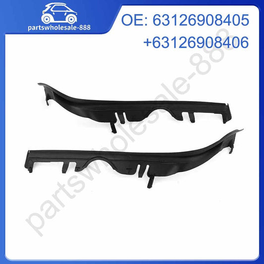 Pair Left Right Upper Headlight Lens Cover Strip for BMW 5 Series 63126908405+06