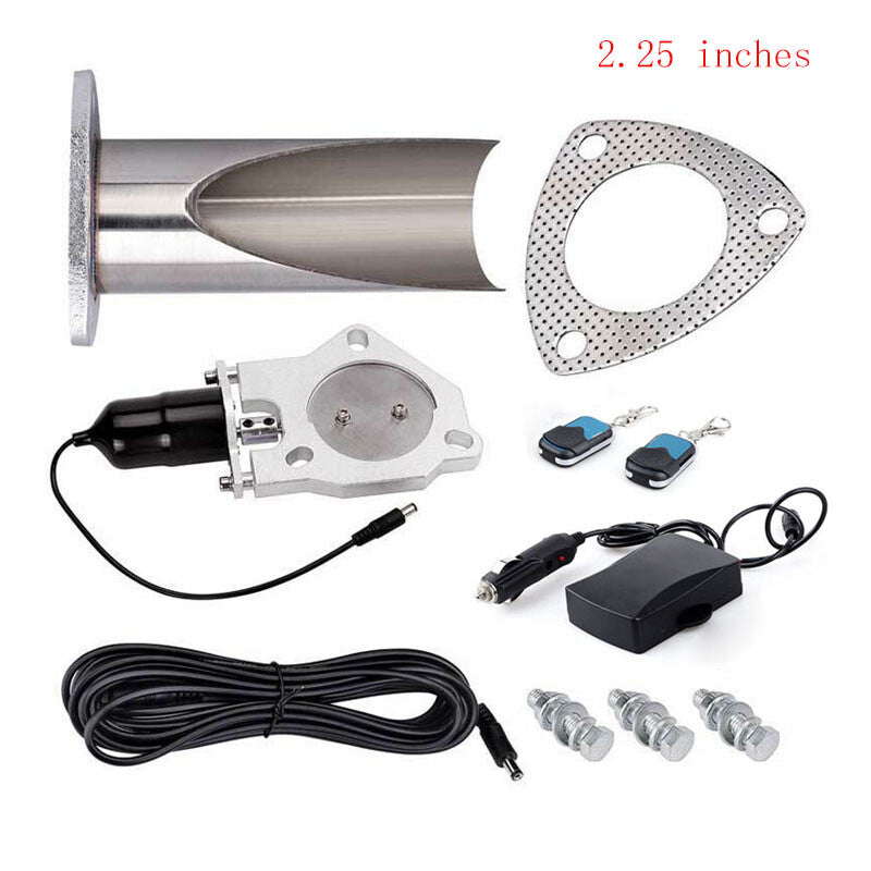 2.25 Electric Exhaust Control Valve Stainless Pipe Remote Control Kit