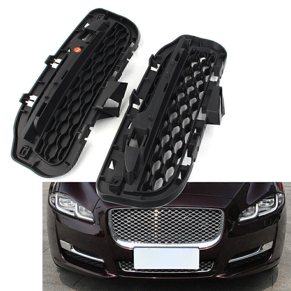 Front Bumper Fog Lamp Grille For 2016-2021 2020 2017 2018 2019 for Jaguar XJBlack