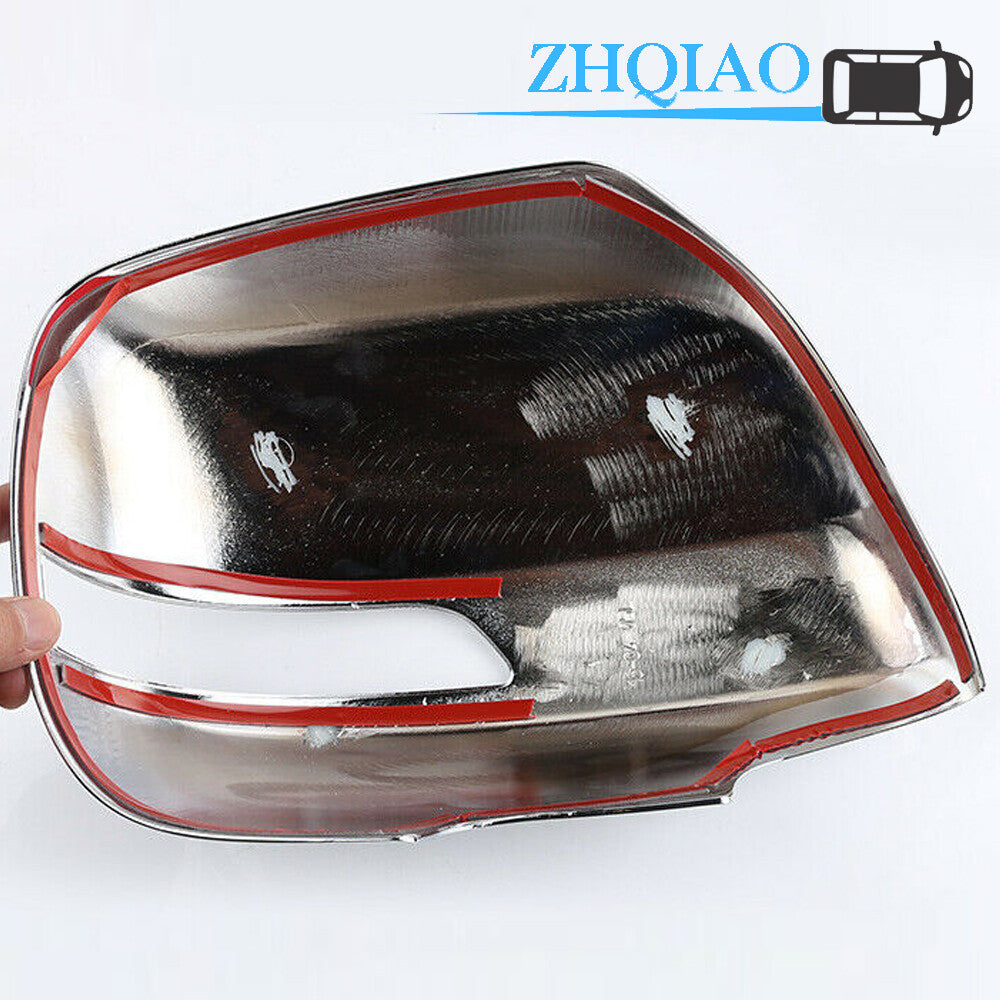 2PCS Chrome Rear View Mirror Cover Trim Fits for Land Cruiser Prado FJ150 2010-2018