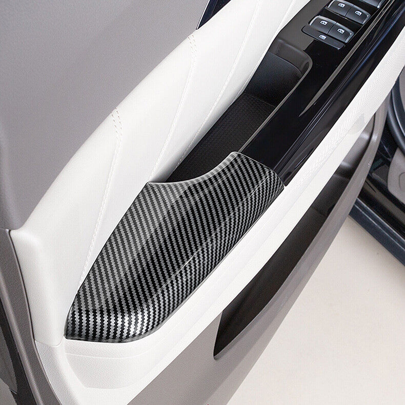 for Kia Carnival 2022-2023 Carbon Fiber Interior Door Armrest Panel Trim Cover