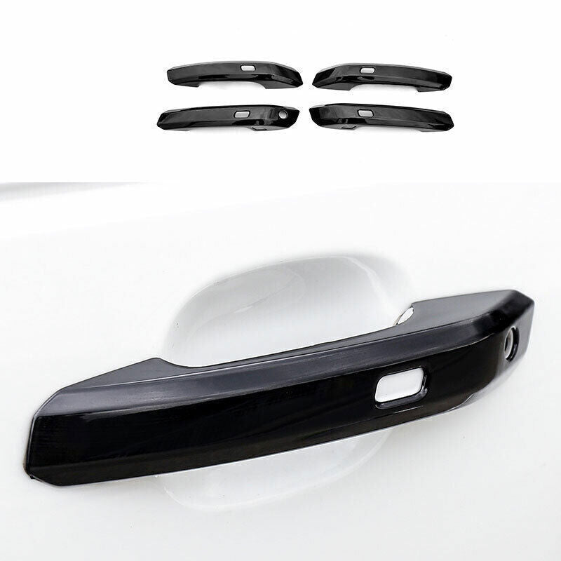 for Audi Q5 2018-24 Gloss Black Exterior Side Door Handle Molding Cover Trim 4P