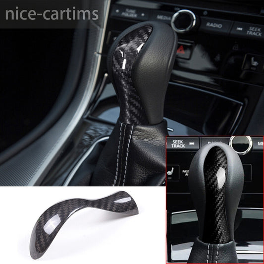 for Infiniti Q50 Q50L Q60 2014-2017 Real Carbon Fiber Gear Shift Knob Panel Trim