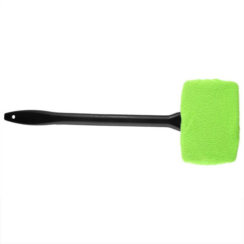 Car Windshield Cleaner Green Rag Detachable Long Handle Brush Cleaning Tool Kit