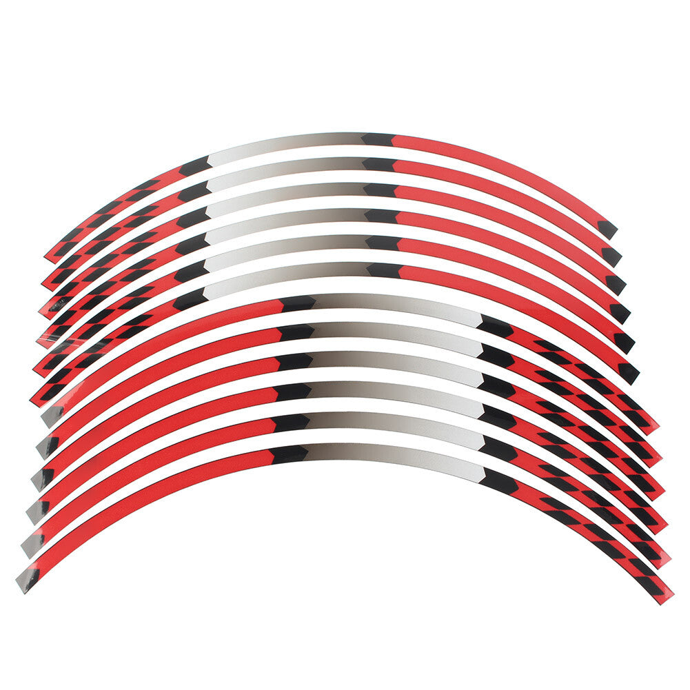 for Kawasaki 1000/R/SX 250/R 300/600R/400/500/R 17 Red Rim Wheel Decals