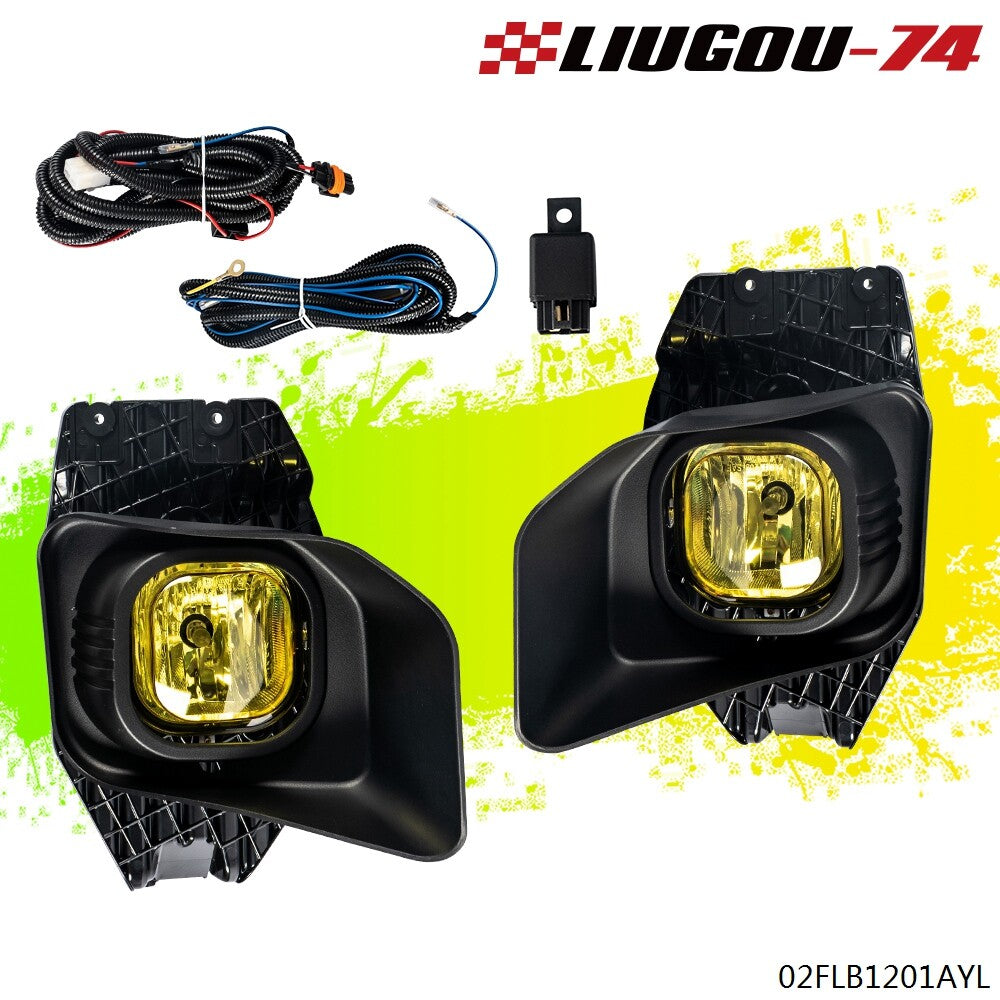 Suitable for 2011-2016 for Ford F250-F550, package includes left and right driver's fog lights, wiring, and a flap.