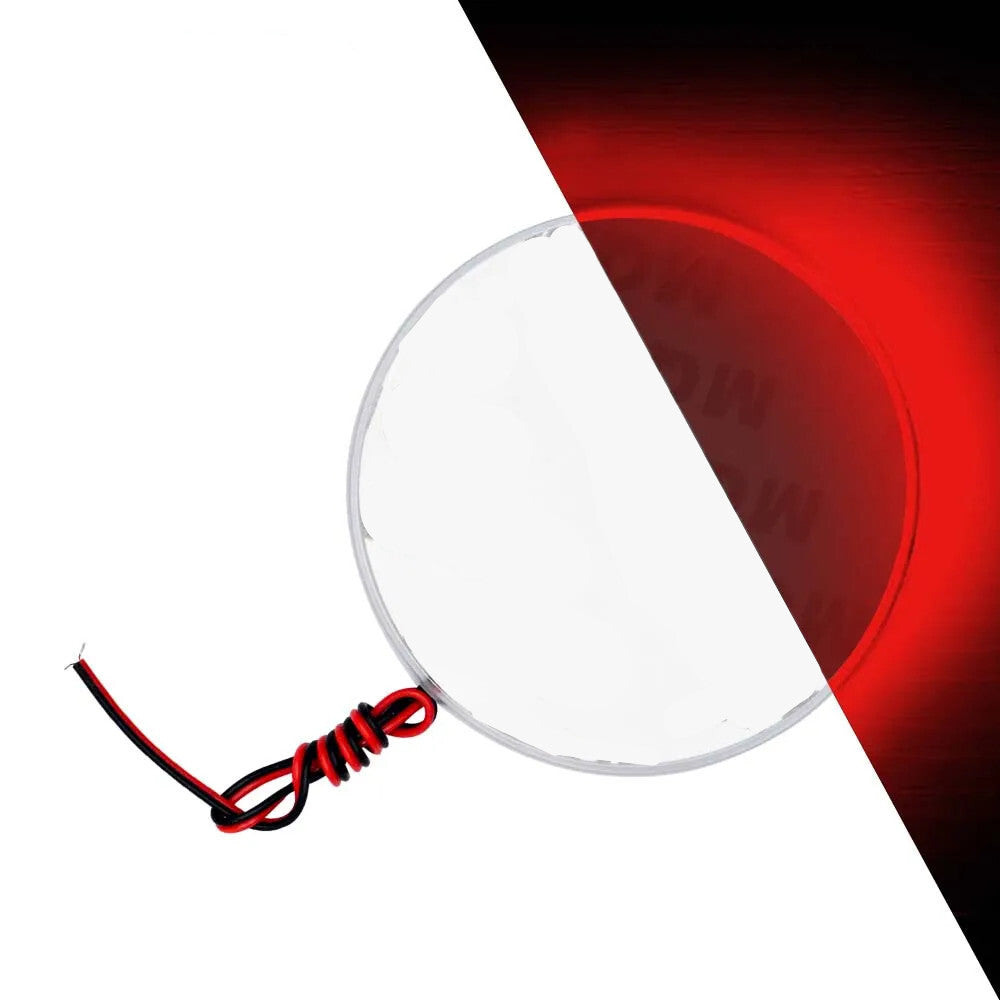 82mm Car Red Background Tail Badge Emblem LED Light Lamp Sticker for BMW 3 5 7