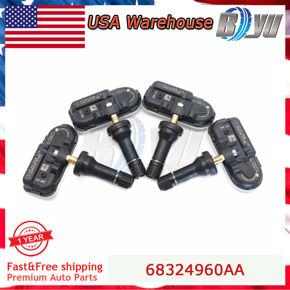 NEW SET TIRE PRESSURE SENSOR 68249197AA For 2014-2020 for Jeep Cherokee 4pcs TPMS