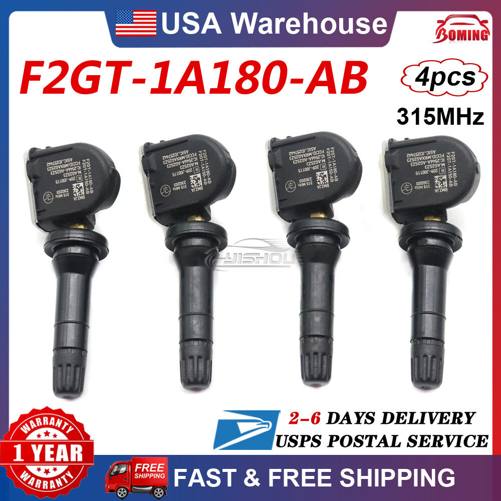 4PCS Tire Pressure Sensor for F-150 Explorer for Mustang F2GZ-1A189-AB F2GT-1A180-AB
