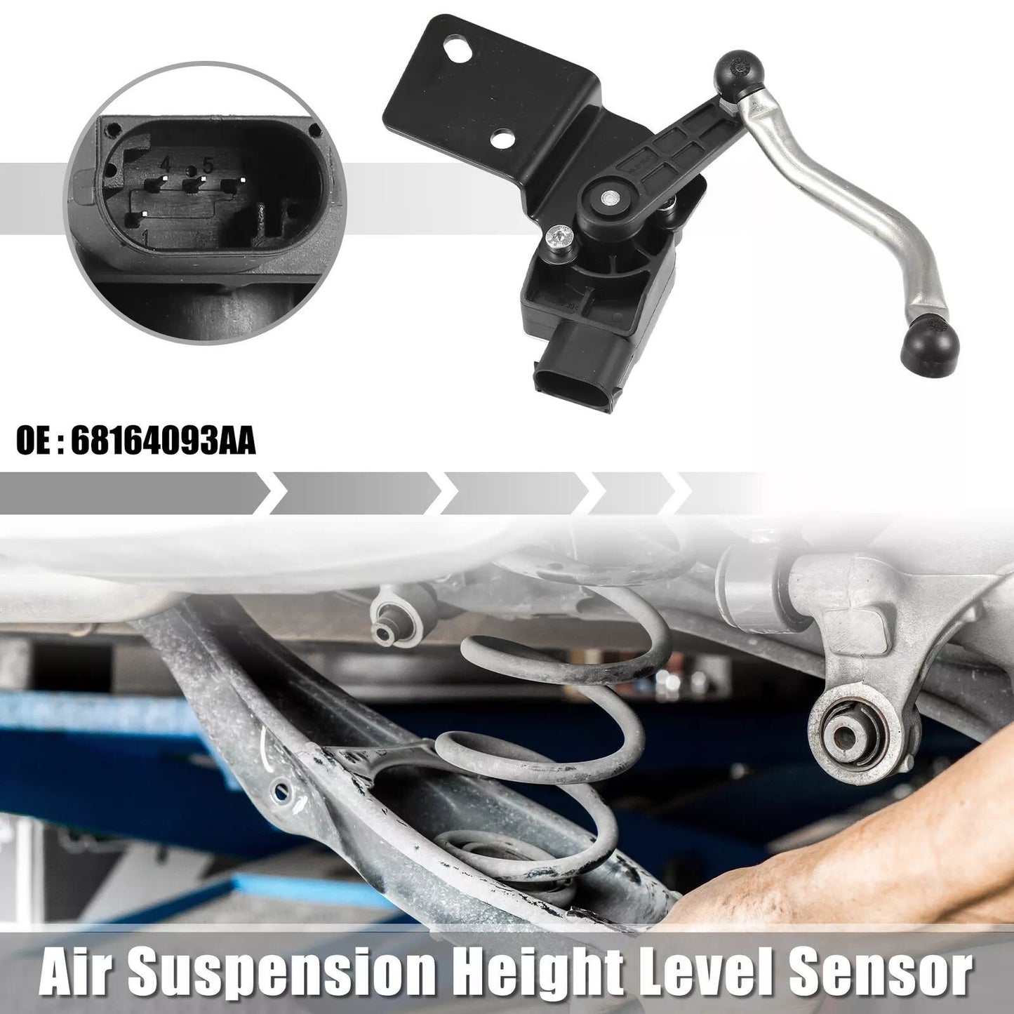 68164093AA Front Right Side Suspension Ride Height Level Sensor for Jeep