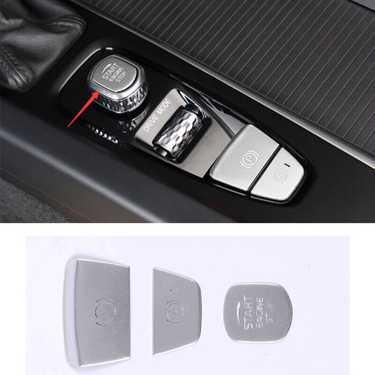 for Volvo S90 2017-2022 silver Console Gear Shift Box Button Switch Cover Trim