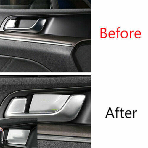 for Kia K5 2021-2023 Matt Silver S.Steel Inner Door Handle Bowl Stickers Trim 4X