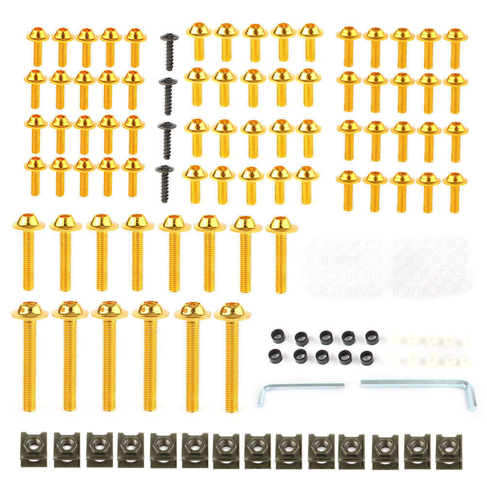 Motorrad Karosserie Verkleidung Schrauben Gold F¨¹r for Kawasaki ZX6R ZX9R ZX7R