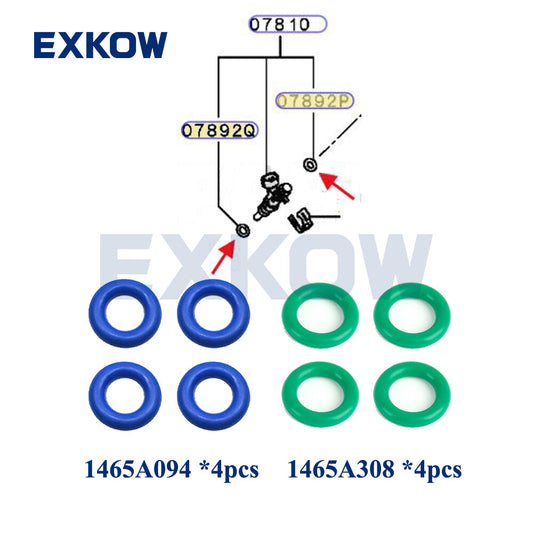 8X Fuel Injector O-Ring for Mitsubishi Outlander ASX Pajero Colt Eclipse Cross