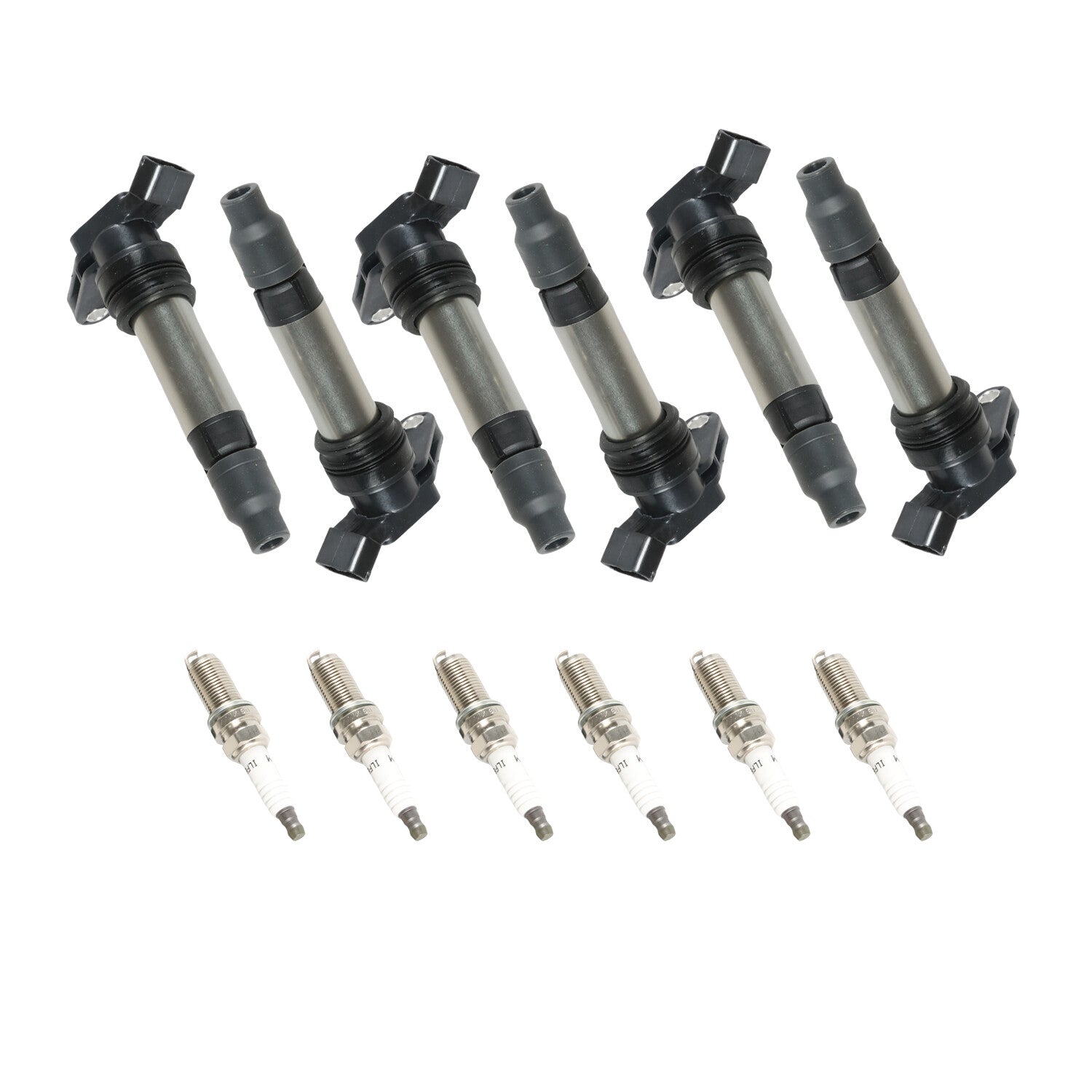 6pcs Ignition Coils+ 6pcs Iridium Spark Plug for 2010-2011 for Volvo XC60 UF594 6481
