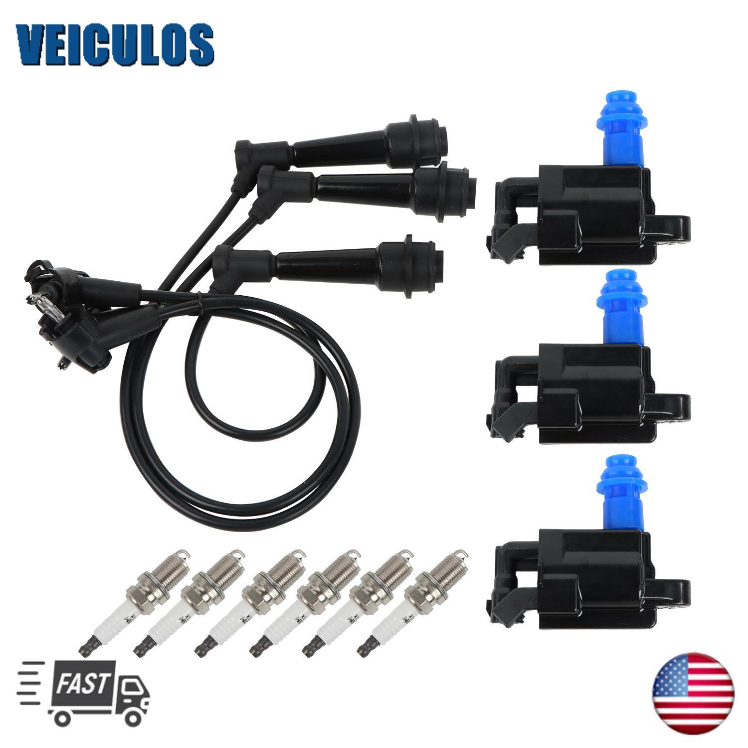 3 Ignition Coil, Wireset  6 Iridium Spark Plug for 01-05 for Lexus GS300 UF228
