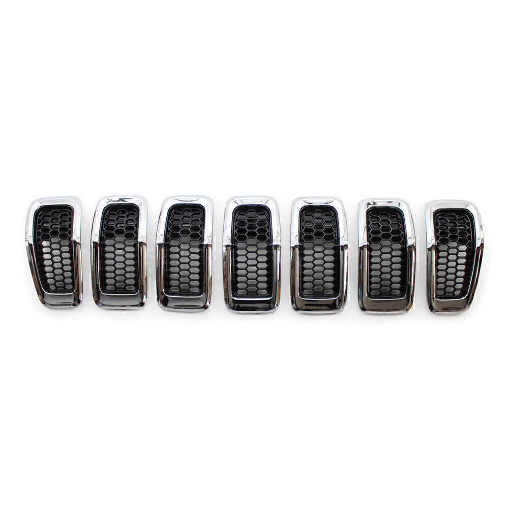 for Jeep Cherokee 2014-2018 Honeycomb Front Grille Inserts Grill Cover Trim